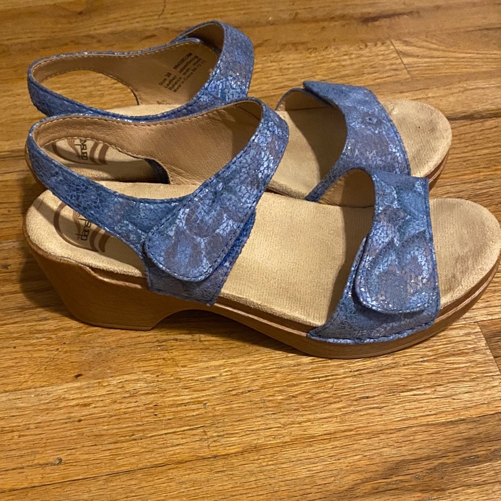 Dansko Blue Textured Sandals - Picture 2 of 7